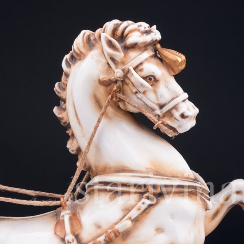 Антикварная фарфорвая композиция Дети с возком, Volkstedt, Германия, 19 в.