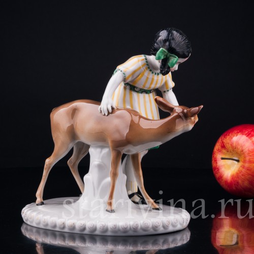 Девочка с ланью, Goebel, Германия, 1920-30 гг