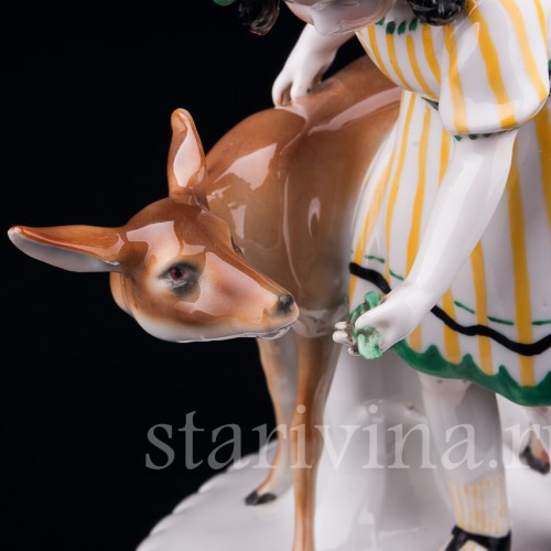 Девочка с ланью, Goebel, Германия, 1920-30 гг