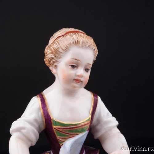 Девочка с корзиной фруктов, Meissen, Германия, 19 в