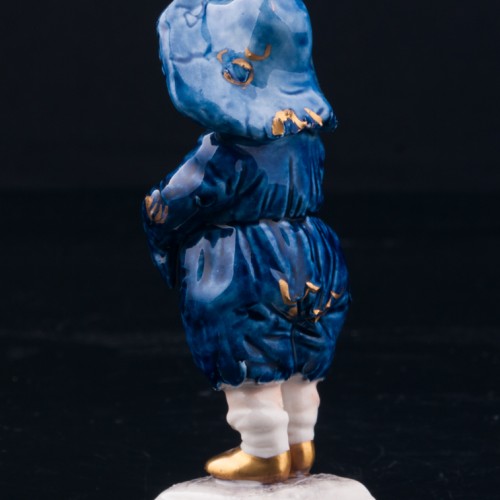 Статуэтка из фарфора Малыш в широкополой шляпе, миниатюра, Volkstedt, Германия, вт. пол. 20 в.