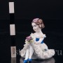 Девочка с букетиком, кружевная миниатюра, E. A. Muller, Германия, кон. 19 - нач. 20 вв