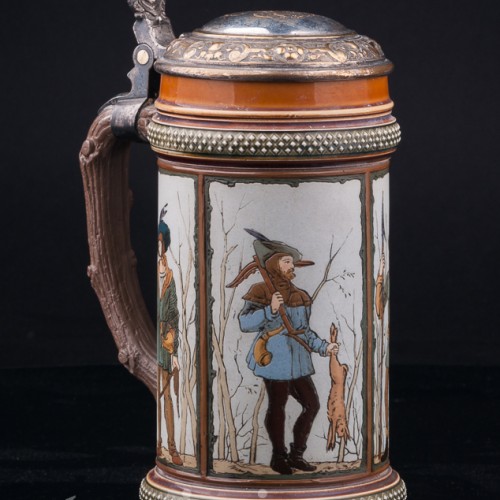 Кружка Охотники, 1/2 л, Villeroy & Boch, Германия, 1888 г