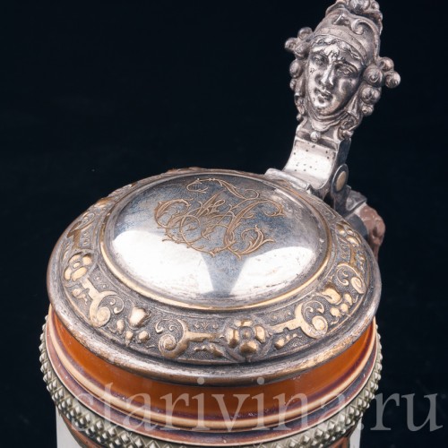 Кружка Охотники, 1/2 л, Villeroy & Boch, Германия, 1888 г