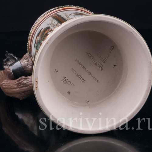 Кружка Охотники, 1/2 л, Villeroy & Boch, Германия, 1888 г