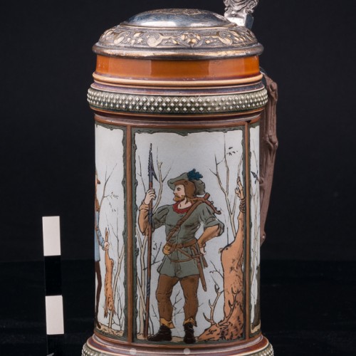 Кружка Охотники, 1/2 л, Villeroy & Boch, Германия, 1888 г