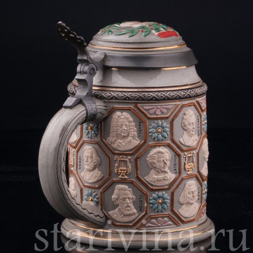 Кружка Композиторы, Reinhold Hanke, Германия, ок. 1900 гг