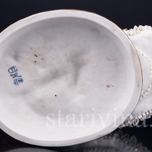 Арлекин и Коломбина, кружевная, E. A. Muller, Германия, нач. 20 в