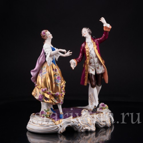 Фарфорвая статуэтка Пара на балу, Volkstedt, Германия, вт. пол. 20 в.