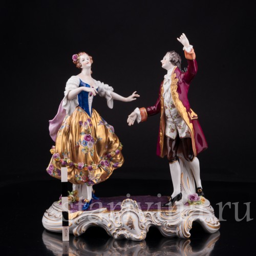 Фарфорвая статуэтка Пара на балу, Volkstedt, Германия, вт. пол. 20 в.