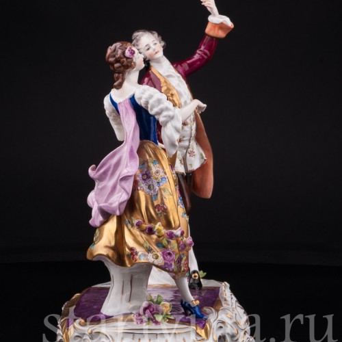 Фарфорвая статуэтка Пара на балу, Volkstedt, Германия, вт. пол. 20 в.