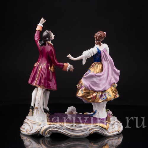 Фарфорвая статуэтка Пара на балу, Volkstedt, Германия, вт. пол. 20 в.
