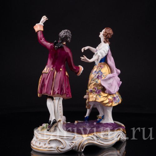Фарфорвая статуэтка Пара на балу, Volkstedt, Германия, вт. пол. 20 в.