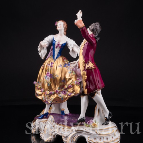 Фарфорвая статуэтка Пара на балу, Volkstedt, Германия, вт. пол. 20 в.