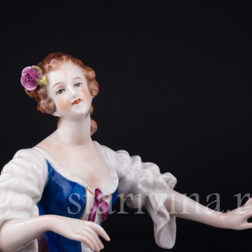 Фарфорвая статуэтка Пара на балу, Volkstedt, Германия, вт. пол. 20 в.