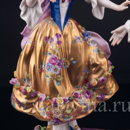 Фарфорвая статуэтка Пара на балу, Volkstedt, Германия, вт. пол. 20 в.