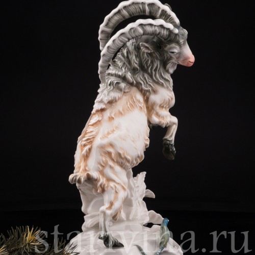 Статуэтка животного Горный козёл с ящерицей, Karl Ens, Германия, 1920-30 гг.