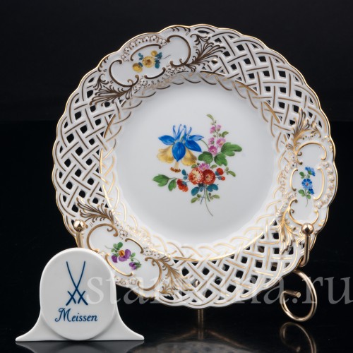 Тарелка Аквилегия, Meissen, Германия, вт. пол. 20 в