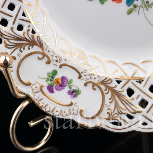 Тарелка Аквилегия, Meissen, Германия, вт. пол. 20 в