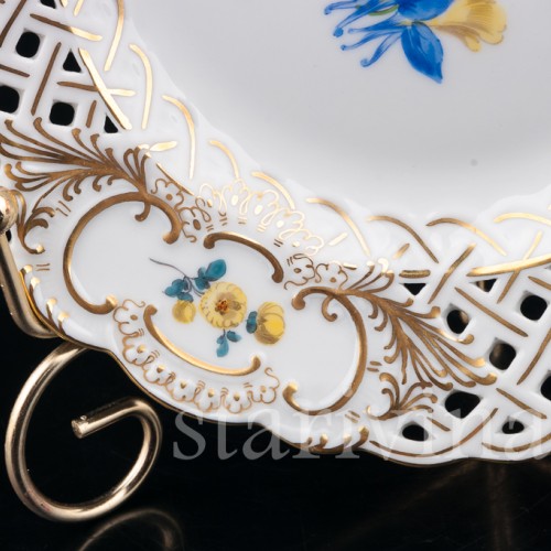 Тарелка Аквилегия, Meissen, Германия, вт. пол. 20 в