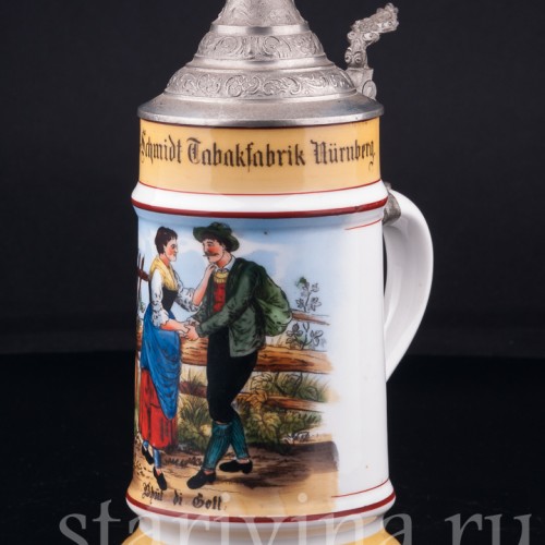 Старинная Кружка "Проводы" 1/2 л, Германия, нач. 20 в.