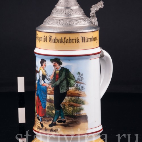 Старинная Кружка "Проводы" 1/2 л, Германия, нач. 20 в.