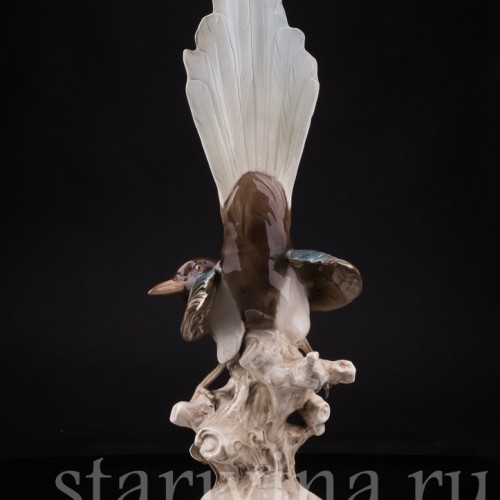 Фарфорвая статуэтка птицы Сорока, Hutschenreuther, Германия, 1955-69 гг.