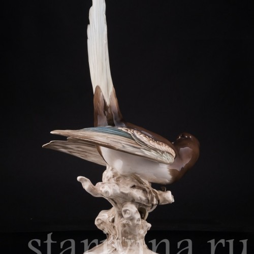 Фарфорвая статуэтка птицы Сорока, Hutschenreuther, Германия, 1955-69 гг.