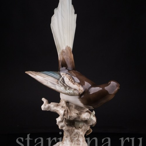 Фарфорвая статуэтка птицы Сорока, Hutschenreuther, Германия, 1955-69 гг.