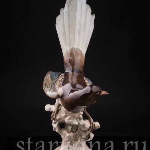 Фарфорвая статуэтка птицы Сорока, Hutschenreuther, Германия, 1955-69 гг.