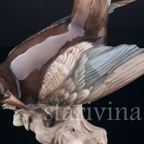 Фарфорвая статуэтка птицы Сорока, Hutschenreuther, Германия, 1955-69 гг.