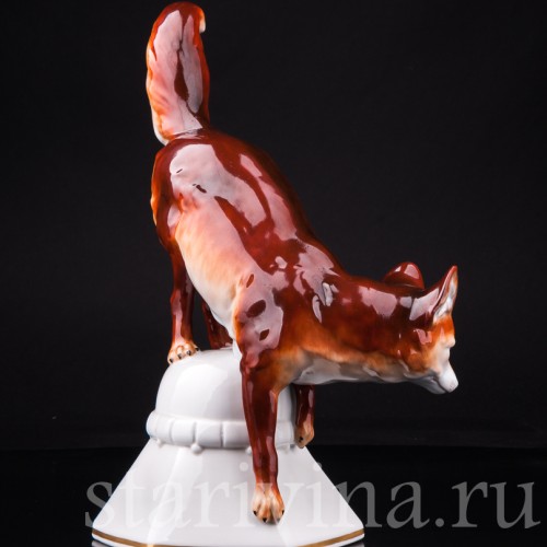 Фарфорвая статуэтка Лиса, Hertwig & Co, Германия, 1920-30 гг.