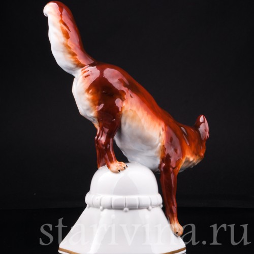 Фарфорвая статуэтка Лиса, Hertwig & Co, Германия, 1920-30 гг.