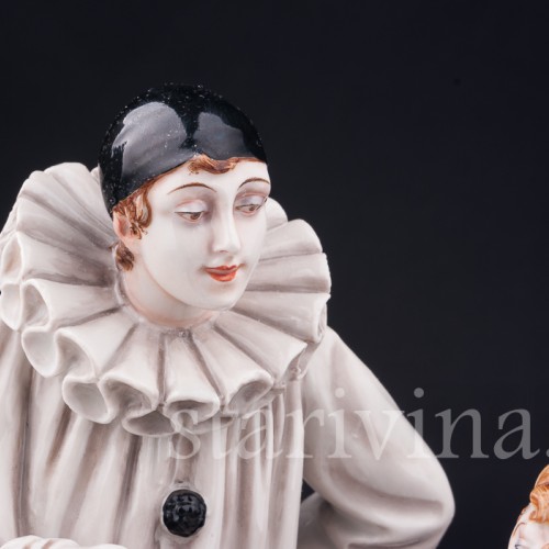 "Долгожданное письмо", Пьеро и Коломбина, Capodimonte, Италия, сер. 20 в