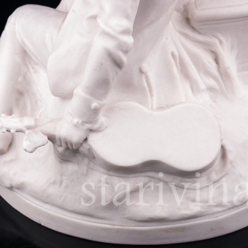 "Нежный поцелуй", романтическая пара, Sevres, Франция, 1921 г