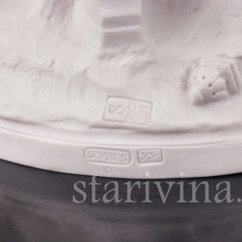 "Нежный поцелуй", романтическая пара, Sevres, Франция, 1921 г