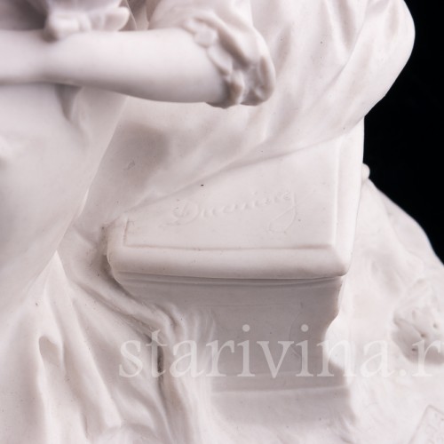 "Нежный поцелуй", романтическая пара, Sevres, Франция, 1921 г