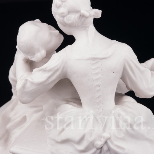 "Нежный поцелуй", романтическая пара, Sevres, Франция, 1921 г