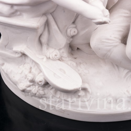 "Нежный поцелуй", романтическая пара, Sevres, Франция, 1921 г