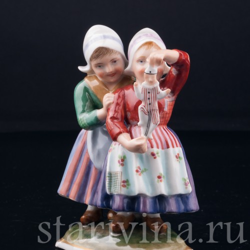 Девочки с марионеткой, Richard Ginory, Италия, нач. 20 в