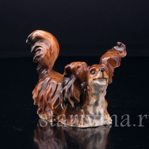 Фарфорвая статуэтка Собака Длинношерстная такса, Германия, нач. 20 в.