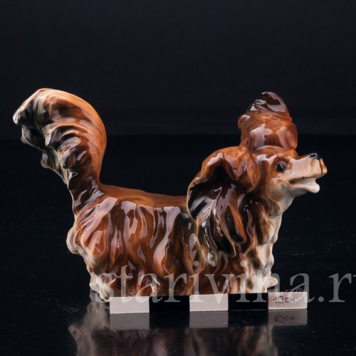 Фарфорвая статуэтка Собака Длинношерстная такса, Германия, нач. 20 в.