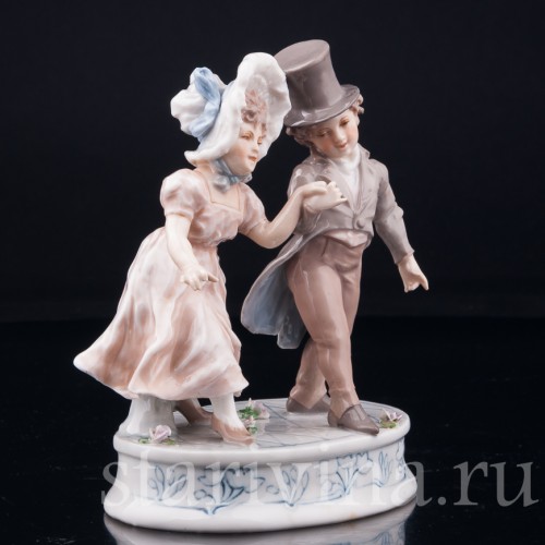 Влюбленные на прогулке, Karl Ens, Германия, кон. 19 - нач. 20 вв