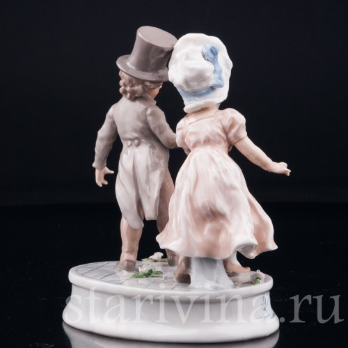 Влюбленные на прогулке, Karl Ens, Германия, кон. 19 - нач. 20 вв