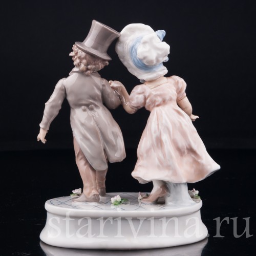 Влюбленные на прогулке, Karl Ens, Германия, кон. 19 - нач. 20 вв