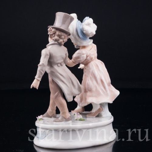 Влюбленные на прогулке, Karl Ens, Германия, кон. 19 - нач. 20 вв