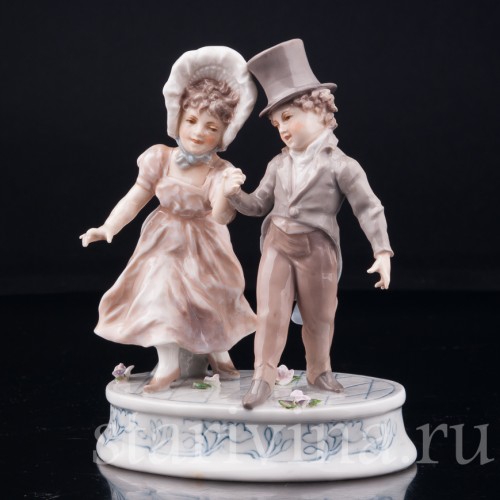 Влюбленные на прогулке, Karl Ens, Германия, кон. 19 - нач. 20 вв