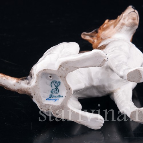 Фарфорвая статуэтка собаки Джек рассел, Carl Thieme, Германия, сер. 20 в.