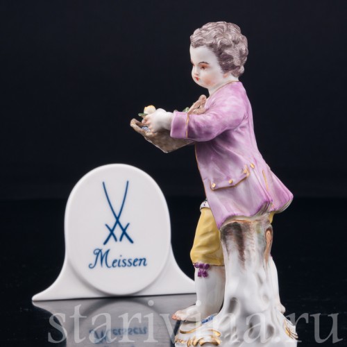 Мальчик с корзиной цветов, Meissen, Германия, 1965 г