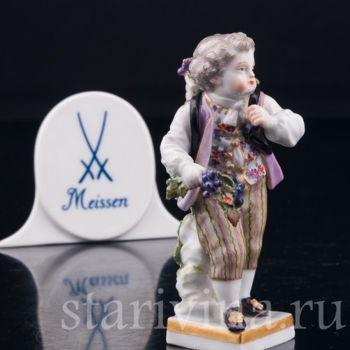 Мальчик с корзиной винограда, Meissen, Германия, 19 в